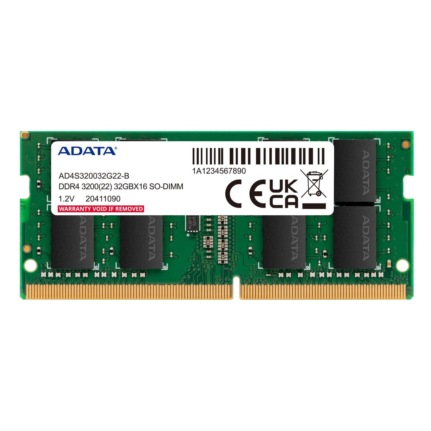 Memoria RAM  ADATA AD4S320032G22-SGN, 32 GB, DDR4, 3200MHz, SO-DIMM