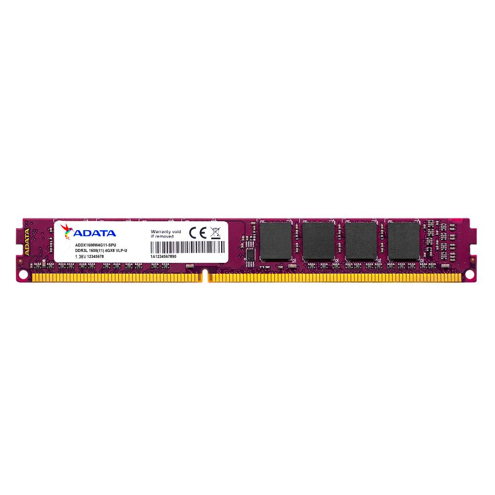 Memoria  ADATA ADDX1600W4G11-SPU, 4 GB, DDR3L, 1600 MHz, UDIMM
