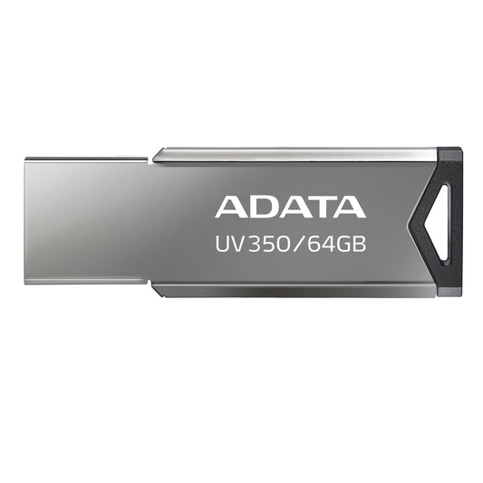 Memoria USB ADATA AUV350-64G-RBK, Metálico negro., 64 GB, USB 3.2 Gen1