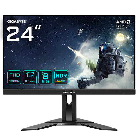 Monitor GIGABYTE G24F 2 , 23.8 pulgadas, 300 cd / m², 1920 x 1080 Pixeles, 1 ms, Full HD