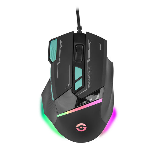 Mouse Gamer, Getttech, Negro - Modelo GPM-RGBWR-G1-BK