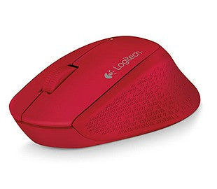 Mouse LOGITECH M280, Rojo, 3 botones, USB, Óptico, 1000 DPI