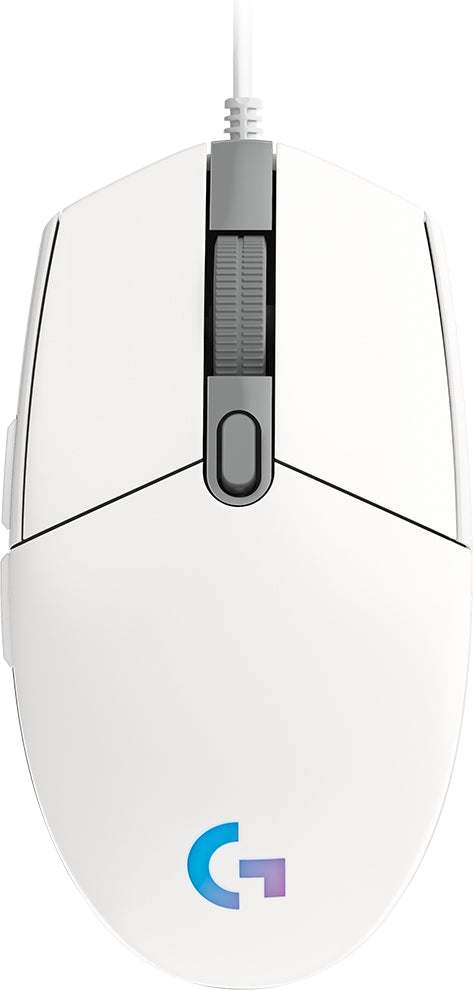 Mouse LOGITECH G203, USB, Juego, 200-8.000 dpi, Color blanco