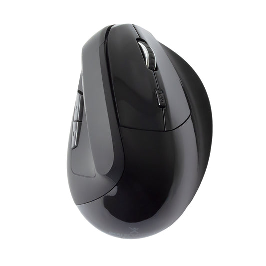 Mouse Vertical Ergonómico PERFECT CHOICE V-Mouse, Negro, Inalámbrico, Óptico, 800/1200/1600 DPI