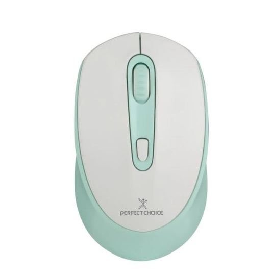 Mouse Recargable PERFECT CHOICE PC-045076, Blanco, USB, 800/1200/1600 DPI