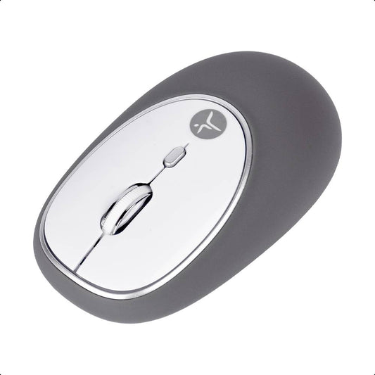 Mouse Inalámbrico de gel  Jelly - Mate Grey Techzone TZACMOI16, 1200DPI,  con batería AAA incluida, 3 botones con alcance de 10 m