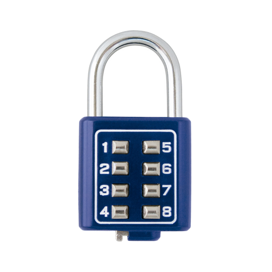 Candado Digital de CombinaciÃ³n M35 / No Requiere Llave / CombinaciÃ³n Ãºnica integrada por 4 dÃ­gitos / Color Azul.