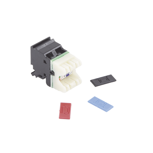 Jack MAX UTP Categoría 6, Estilo 110, Montaje Plano, Color Negro