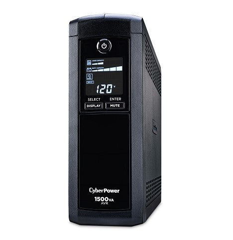 No-Break CyberPower CP1500AVRLCDa, 1500 VA, 900 W, Negro, Hogar y Oficina