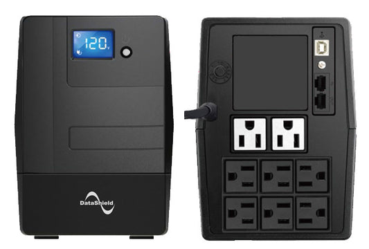 No Break DATASHIELD KS-1000 LCD, 1000 VA, 600 W, 6 h, Negro, Hogar y Oficina