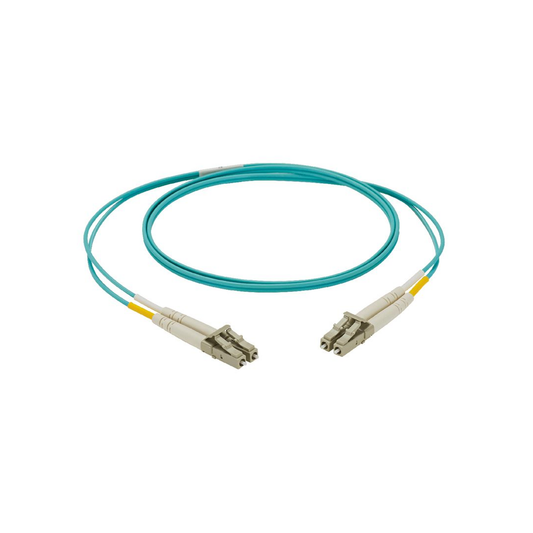 Jumper de Fibra Optica Multimodo 50/125 OM3, LC-LC Duplex, LSZH, Color Aqua, 3 Metros | PANDUIT