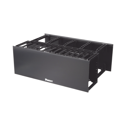 Organizador de Cables Horizontal NetManager de Alta Densidad, Doble (Frontal y Posterior), Para Rack de 19in, 4UR | PAND