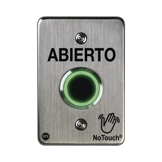 Interruptor IR NoTouchÂ® de Acero Inoxidable, De un solo grupo, ABIERTO