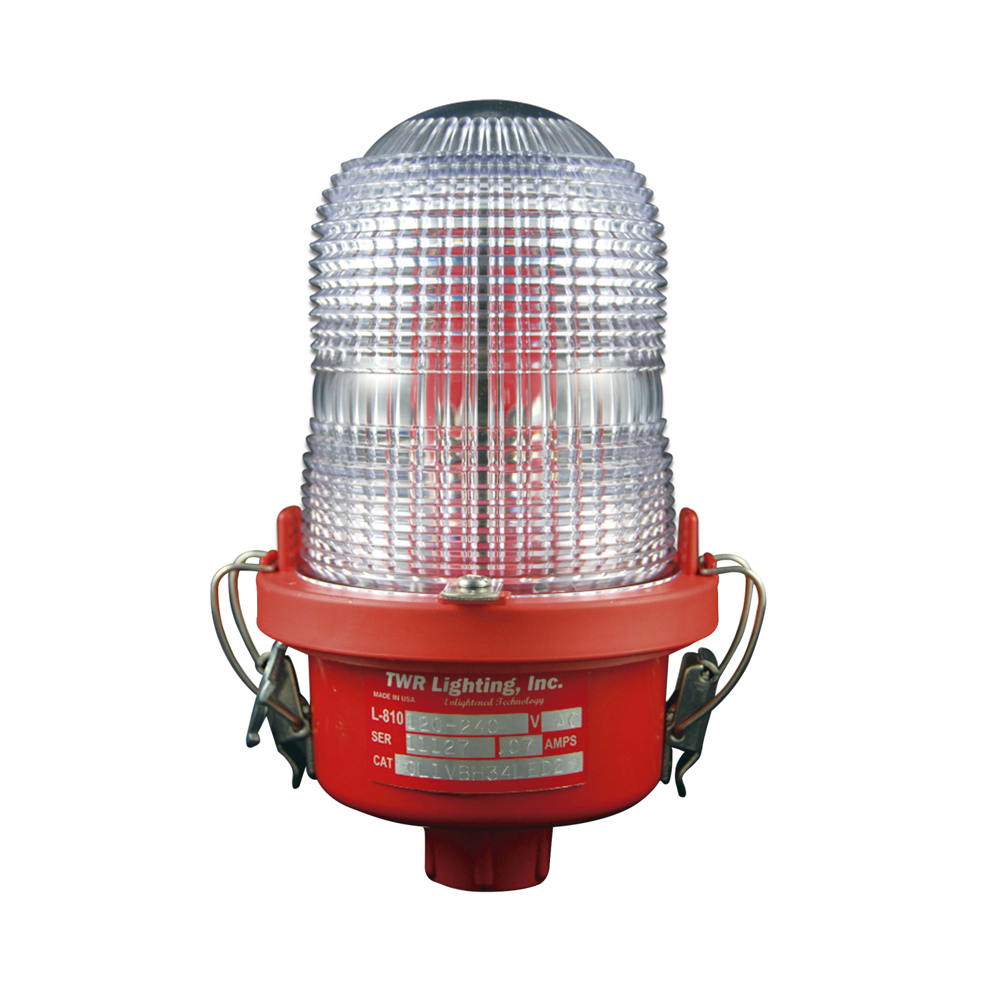 LÃ¡mpara de ObstrucciÃ³n Roja Tipo L-810, LED de baja intensidad, (12 - 24 Vcc).