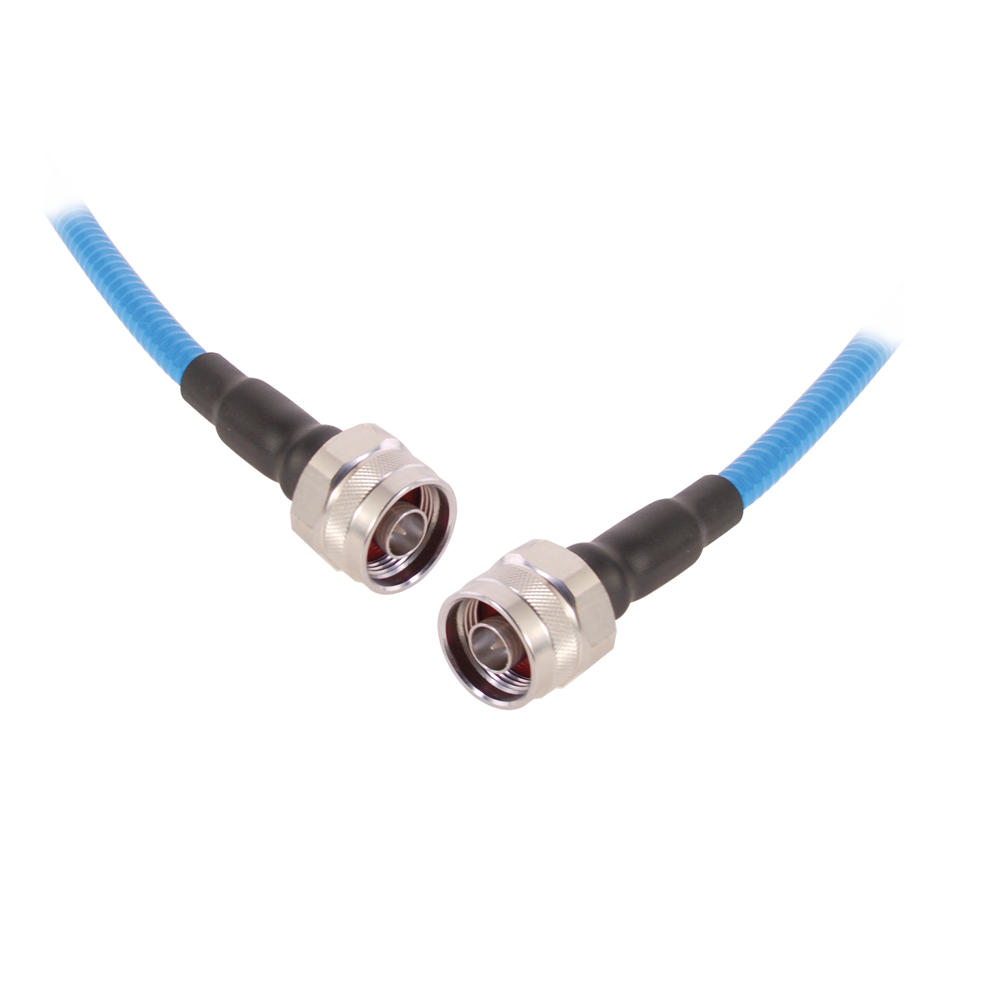 Cable flex SSP-250-LLPL (1/4" diam.) de 1m, bajo PIM (â‰¤-155 dBc), conectores N Macho a N Macho, 0-6 GHz.