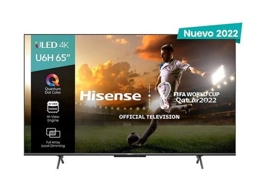 Televisor Hisense 65U6H, 65 pulgadas, ULED 4K UHD, 3840 x 2160 Pixeles, QUANTUM SMART GOOGLE