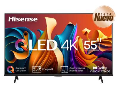 Televisor Hisense 55QD6N, 55 pulgadas, LED 4K UHD, 3840 x 2160 Pixeles, QLED GOOGLE SMART TV