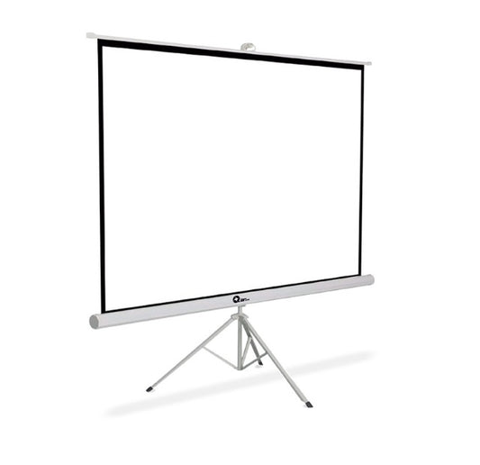 Pantalla Proyección Tripie 120 pulgadas Qian QPD-69603, 120 pulgadas, Tripié, Color blanco