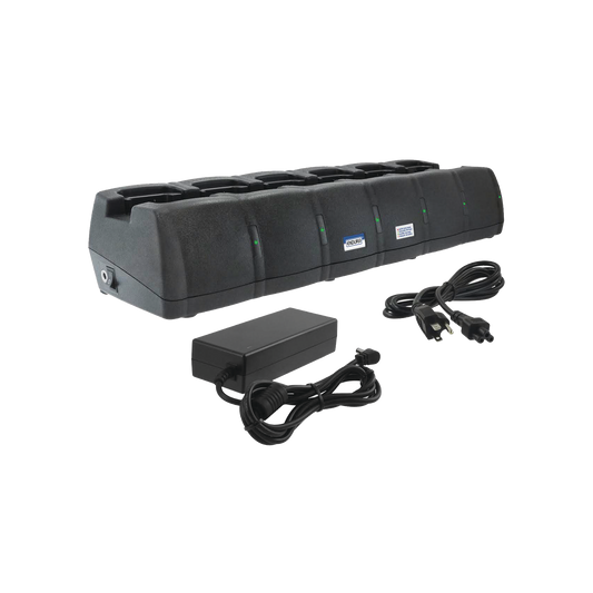 Cargador rÃ¡pido de 6 cavidades de escritorio para radio ICOM ICM25