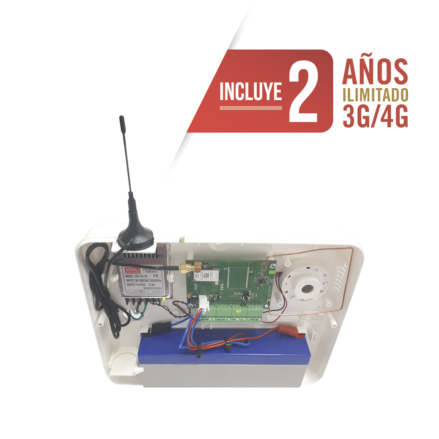 Panel de Alarma Cloud / 2 Años 3G/4G Ilimitado Incluido  / 32 Zonas Inalámbricas / 8 Zonas Cableadas / Programación 100% vía WEB y APP gratuita.