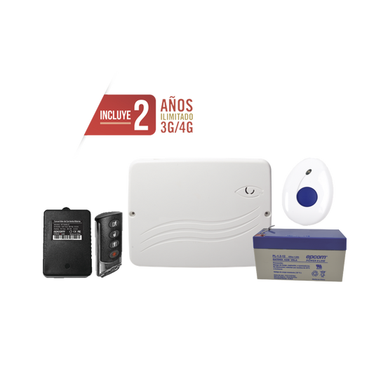 Kit de Panel de Alarma HÃ­brido 4G LTE con botÃ³n de PÃ¡nico y DetecciÃ³n de CaÃ­das InalÃ¡mbrico, Incluye SIM con 2 aÃ±os de Datos y APP Gratis
