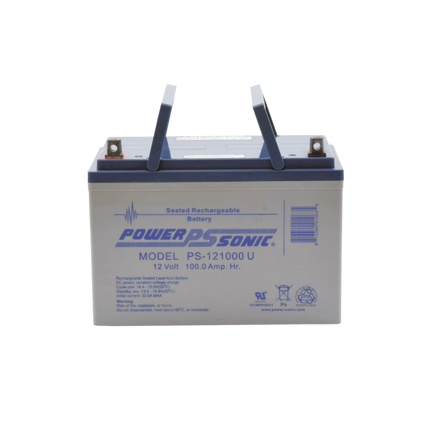 BaterÃ­a 12V, 100AH, Para Respaldo, TecnologÃ­as AGM/VRLA, 10-12 AÃ±os Vida Ãštil, Terminales U, Reconocida UL