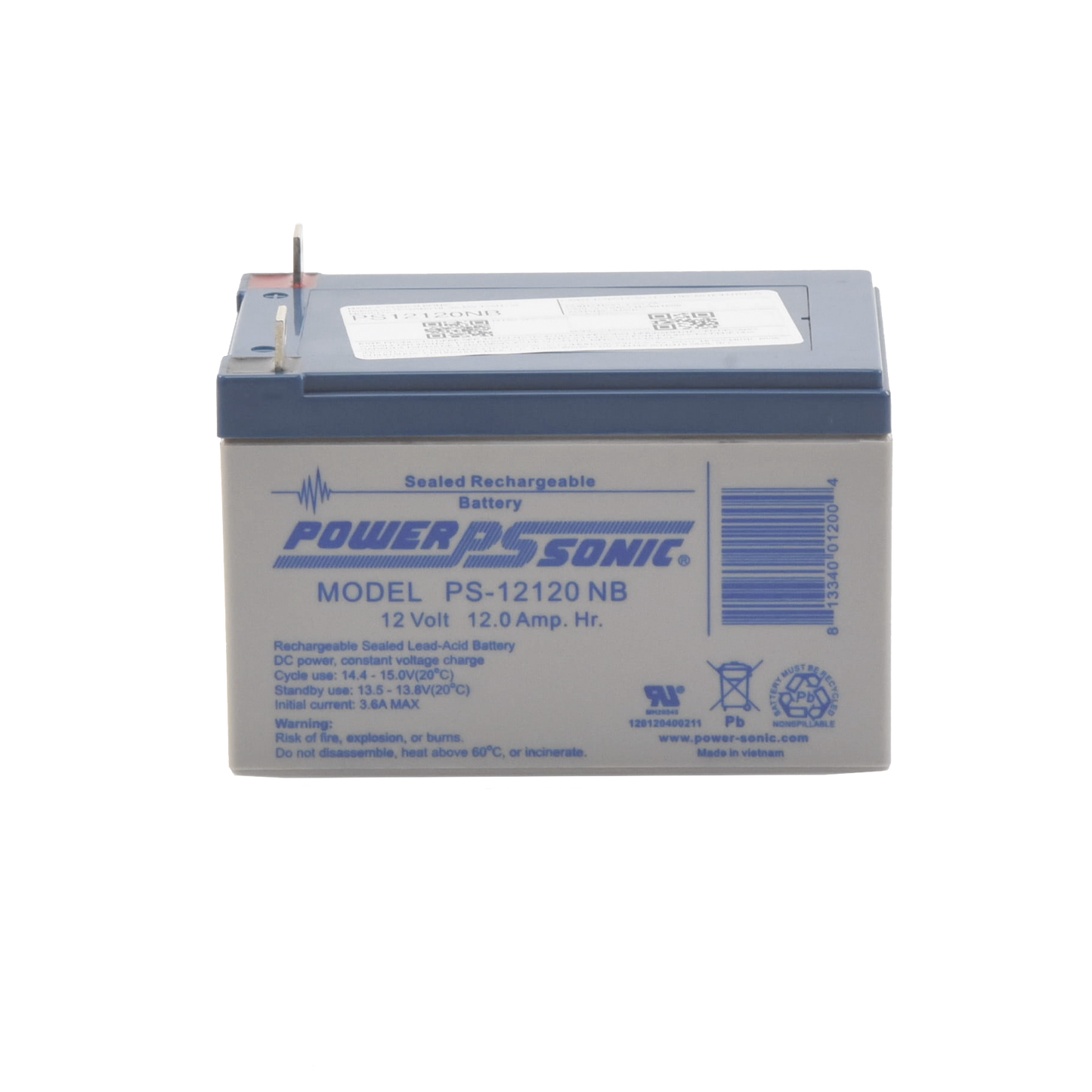 BaterÃ­a 12V, 12AH, Para Respaldo, TecnologÃ­as AGM/VRLA, 5 AÃ±os Vida Ãštil, Terminales NB, Reconocida UL