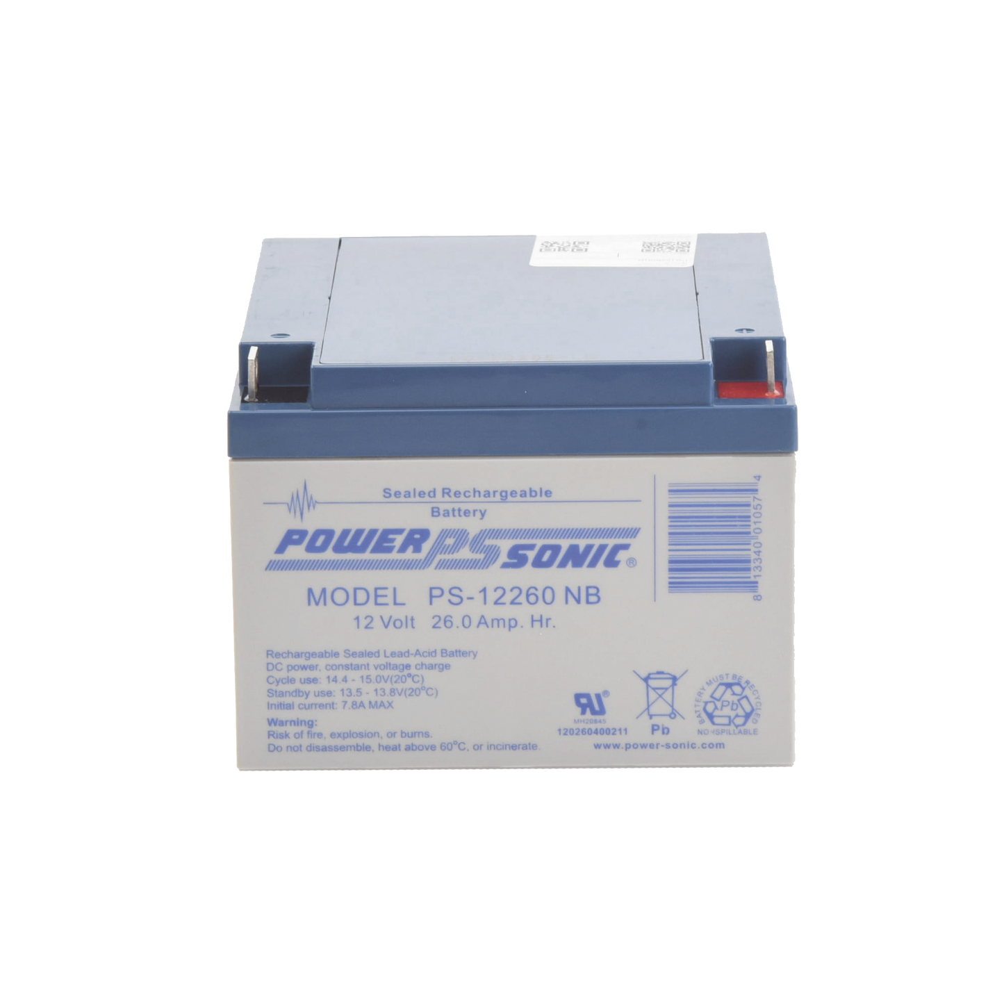 BaterÃ­a 12V, 26AH, Para Respaldo, TecnologÃ­as AGM/VRLA, 5 AÃ±os Vida Ãštil, Terminales NB, Reconocida UL