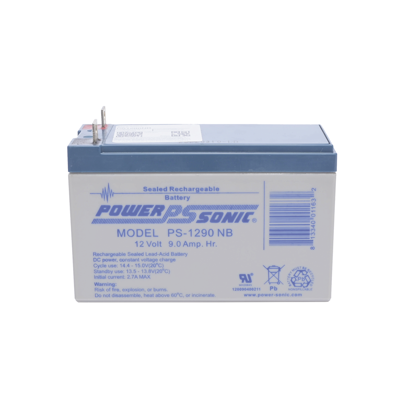 BaterÃ­a 12V, 9AH, Para Respaldo, TecnologÃ­as AGM/VRLA, 5 AÃ±os Vida Ãštil, Terminales NB, Reconocida UL