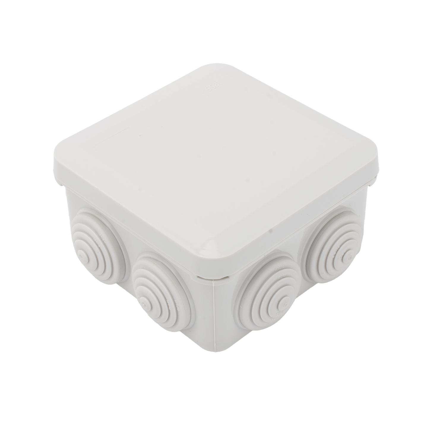 Caja DerivaciÃ³n-ConexiÃ³n de PlÃ¡stico (89 X 89 X 50 mm) con 7 GlÃ¡ndulas de Goma. Para Instalaciones Comerciales,  Residenciales e Industriales. Cerrado a PresiÃ³n.