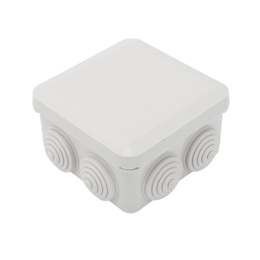 Caja DerivaciÃ³n-ConexiÃ³n de PlÃ¡stico (89 X 89 X 50 mm) con 7 GlÃ¡ndulas de Goma. Para Instalaciones Comerciales,  Residenciales e Industriales. Cerrado a PresiÃ³n.