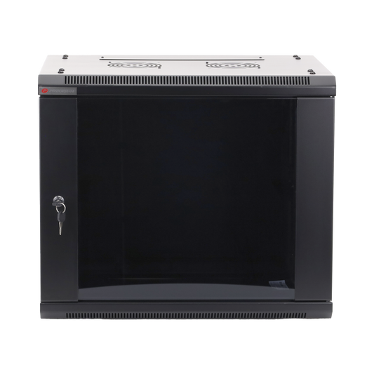Gabinete PRECISION, Con Puerta de Cristal, de 19in, 9UR, 450mm de Profundidad, Color Negro