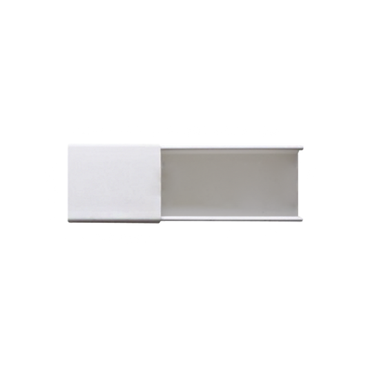Canaleta blanca sin divisiÃ³n, de PVC auto extinguible, 48 x 16 x tramo 2.5m (6101-01260