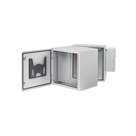 Gabinete Industrial ProTek de Puerta SÃ³lida, ProtecciÃ³n NEMA Tipo 4/12/4X; IP66; IK10, Abatible, Fabricado en Acero, 12 UR, Color Gris Claro