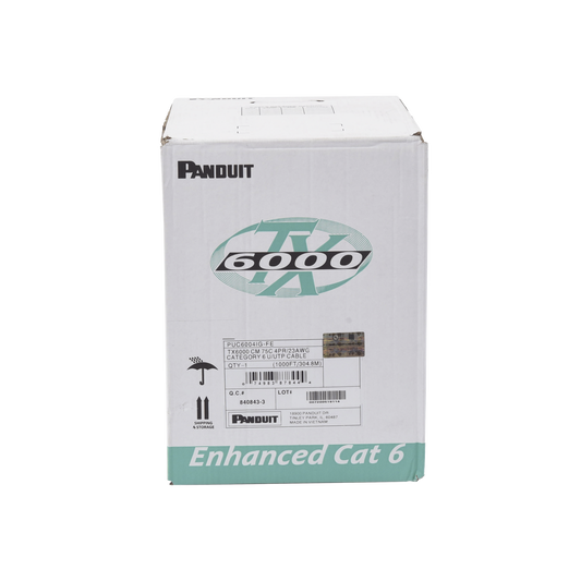 Bobina de Cable UTP 305 m. de Cobre, TX6000â„¢ PanNet, Reelex, Gris Internacional, Categoría 6 Mejorado (23 AWG), PVC (CM), de 4 pares