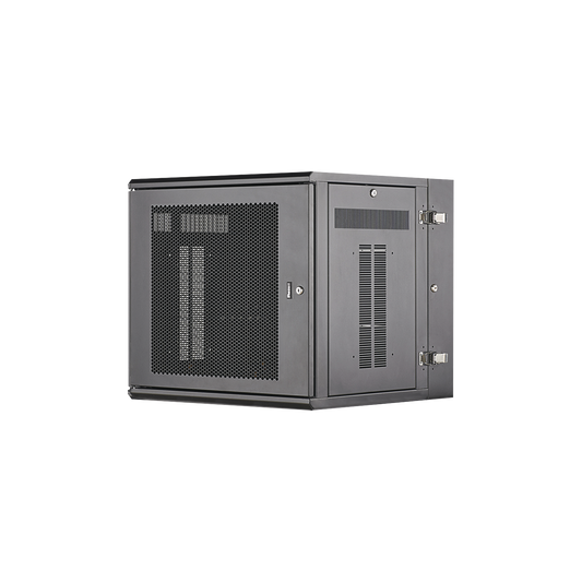 Gabinete PanZone de Montaje en Pared, de 19in, Puerta Ventilada, 12 UR, 635mm de Profundidad, Color Negro | PANDUIT