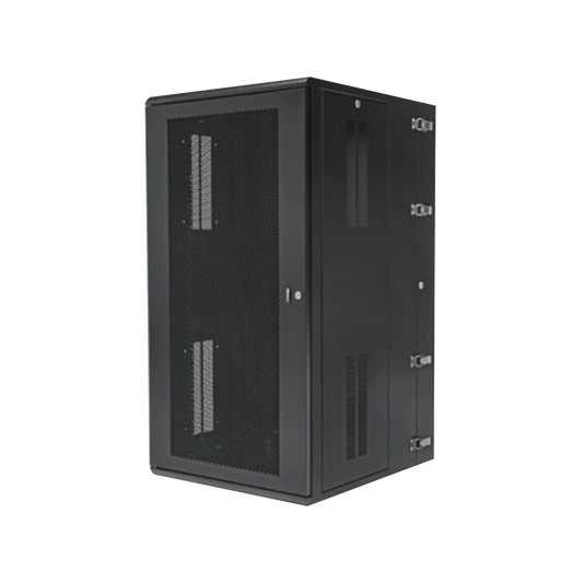 Gabinete PanZone de Montaje en Pared, de 19in, Puerta Ventilada, 26 UR, 635mm de Profundidad, Color Negro | PANDUIT