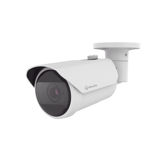 Camara Bala IP 8MP con funciones IA / Lente Motorizado 3.2 a 10.2 mm / WDR 120dB / H.265 / RanuraSD / ProtecciÃ³n IP66 IK10 / IR 30m