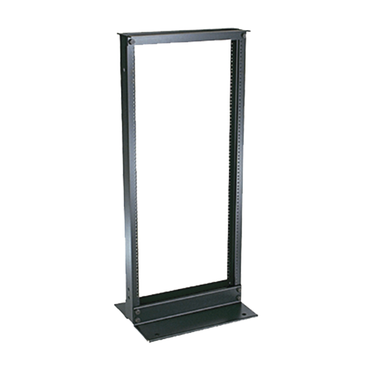 Rack de Dos Postes Estándar de 19 in, Rieles Numerados y Roscados #12-24, Fabricado en Aluminio, 24 Unidades de Rack, Co