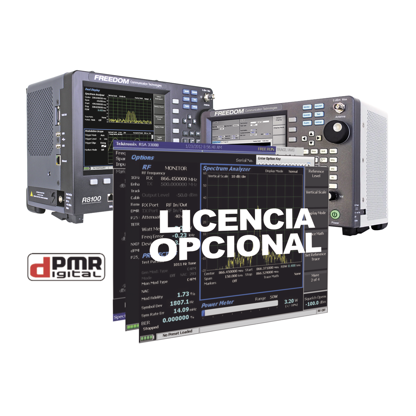 OpciÃ³n de Software para prueba dPMR (Radio MÃ³vil Privado Digital) en R8000 / R8100.