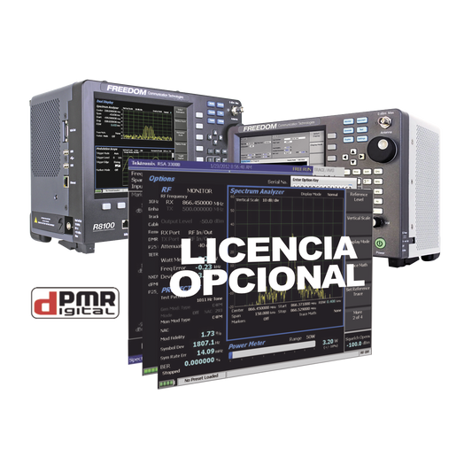 OpciÃ³n de Software para prueba dPMR (Radio MÃ³vil Privado Digital) en R8000 / R8100.