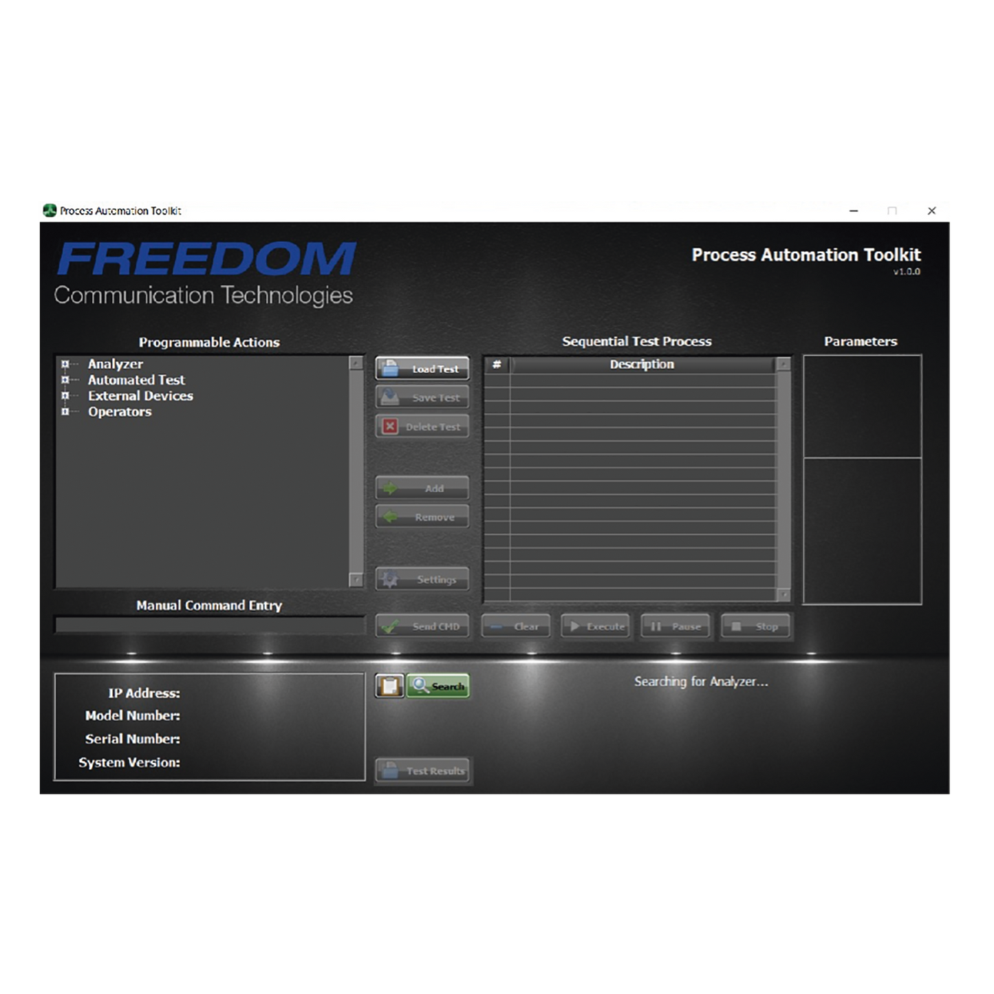 Kit de Herramientas en Software para AutomatizaciÃ³n de Procesos en Analizadores FREEDOM.