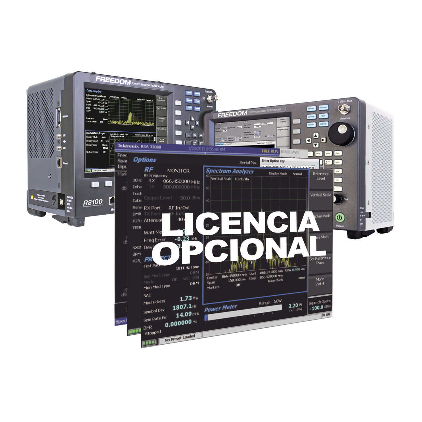 OpciÃ³n de Software para Banda Lateral Sencilla en Analizadores R8000 / R8100.