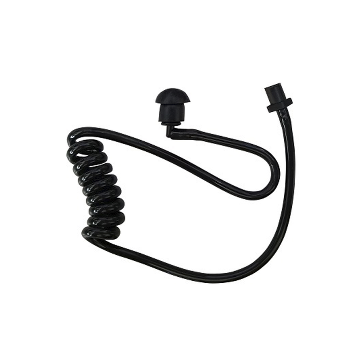 Tubo acÃºstico  con conector giratorio, codo y auricular en color negro p/microf.