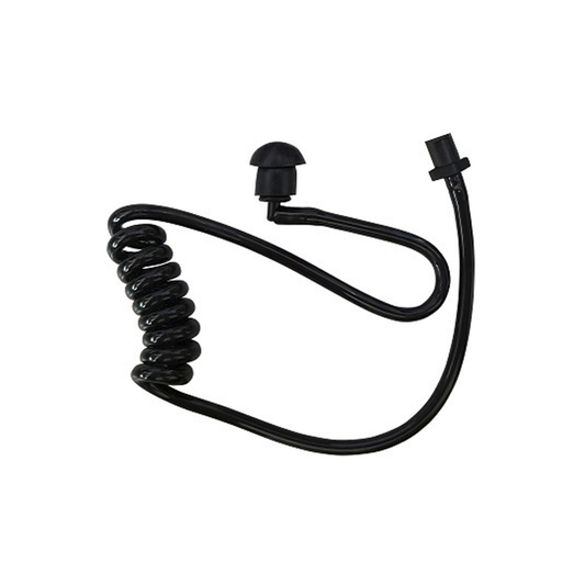 Tubo acÃºstico  con conector giratorio, codo y auricular en color negro p/microf.