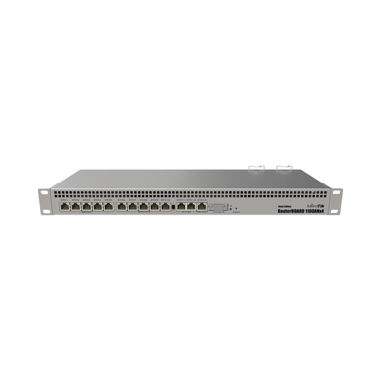 RB1100AHx4, CPU 4 NÃºcleos, 13 Puertos Gigabit Ethernet, 1 GB Memoria, Licencia Nivel 6