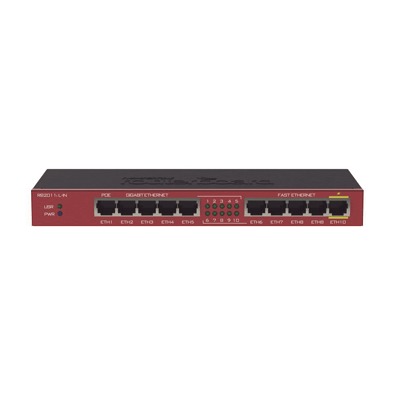 RouterBoard Mikrotik RB2011iL-IN 5 Puertos Fast-Ethernet, 5 Puertos Giga-Ethernet