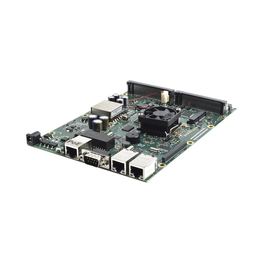 (RB800) RouterBOARD, 3 puertos Gigabit, 4 ranuras miniPCI de expansiÃ³n  para ofrecer un MIMO 8x8