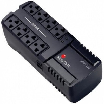 Regulador SMARTBITT SBAVR1350, Negro, Hogar y Oficina, 1350 VA, 675 W