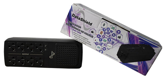 Regulador DATASHIELD RAD2000, 8, Negro, Hogar y Oficina, 2000 VA, 1000 W